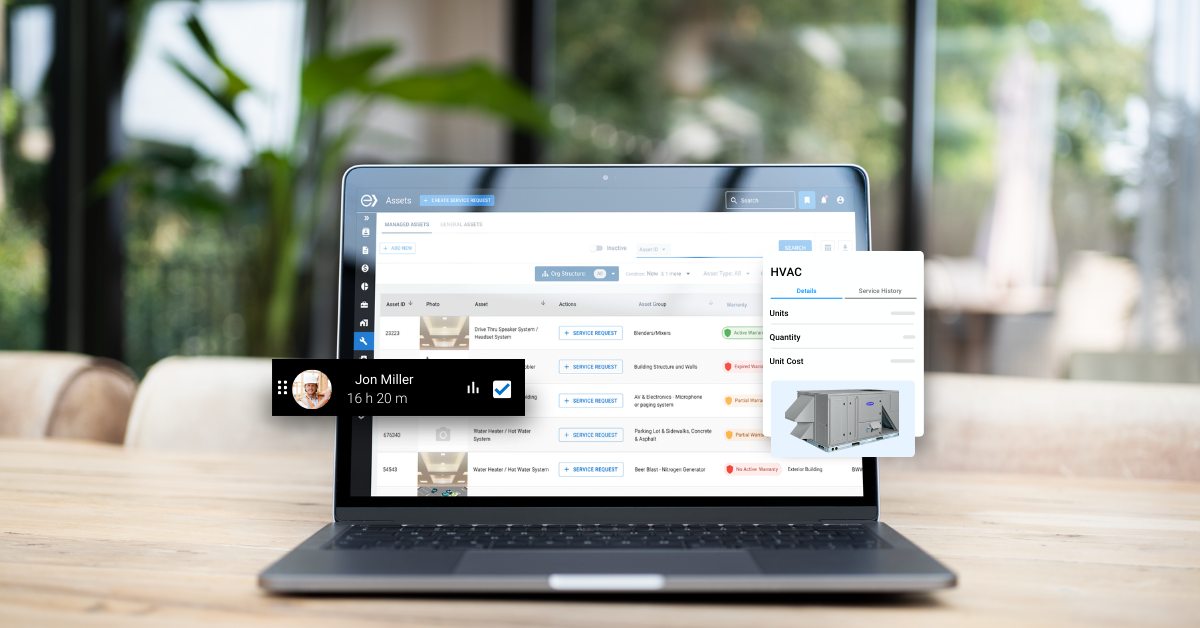 screenshot of Ecotrak Facility Management Software